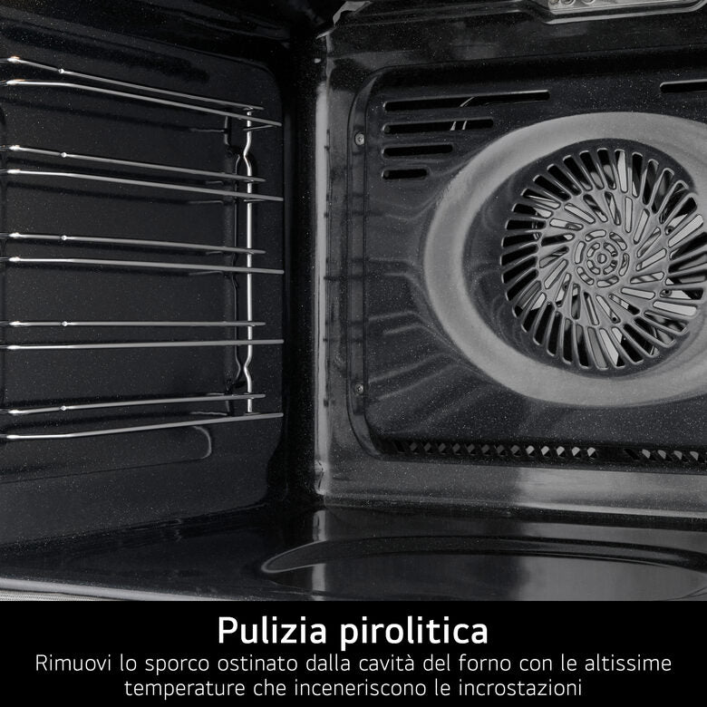 LG Forno 72L Classe A | 11 modalità di cottura, Frittura ad aria, Modalità pizza, Lievitazione, Pulizia pirolitica | Acciaio