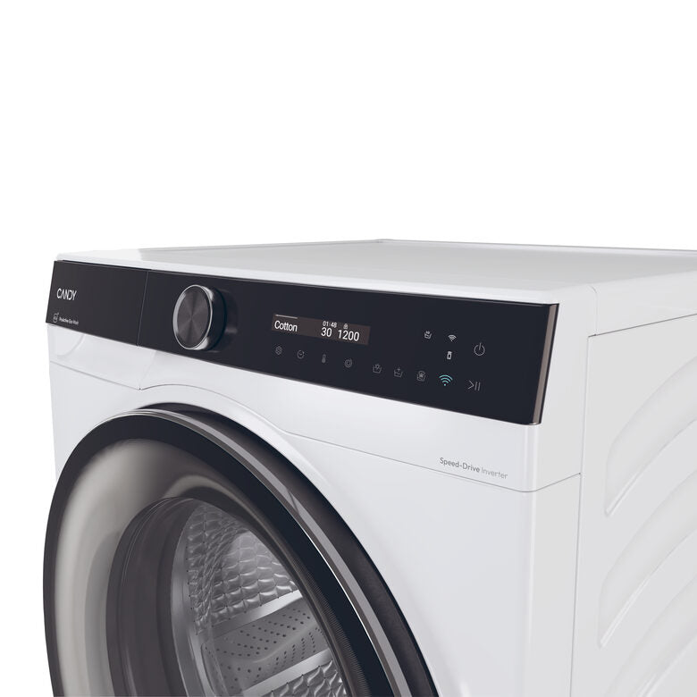 Candy BWS 4128B8-S Lavasciuga A Libera Installazione 12 Kg, 1400 Giri, ProWash&Dry, Proactive Ecowash, Candy Clean Shields, Soft Drum, Classe D, Bianco