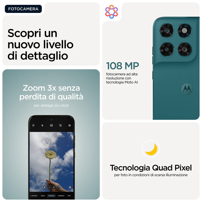 Motorola moto g77 17,3 cm (6.8") Dual SIM ibrida Android 16.0 5G USB tipo-C 8 GB 256 GB 5200 mAh Verde