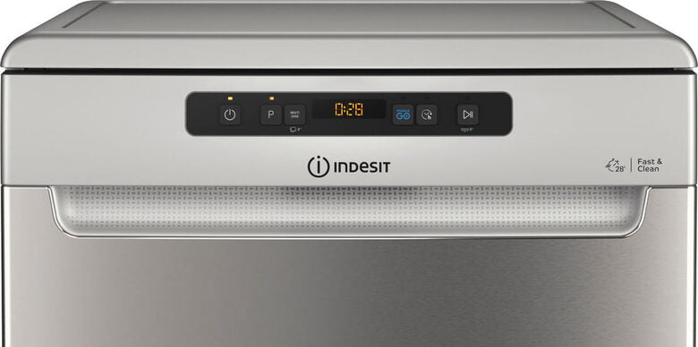 Indesit IN2FFC14BN6X, Lavastoviglie 60cm, Classe C, 14 coperti, Push&Go, 44dBA, Inox