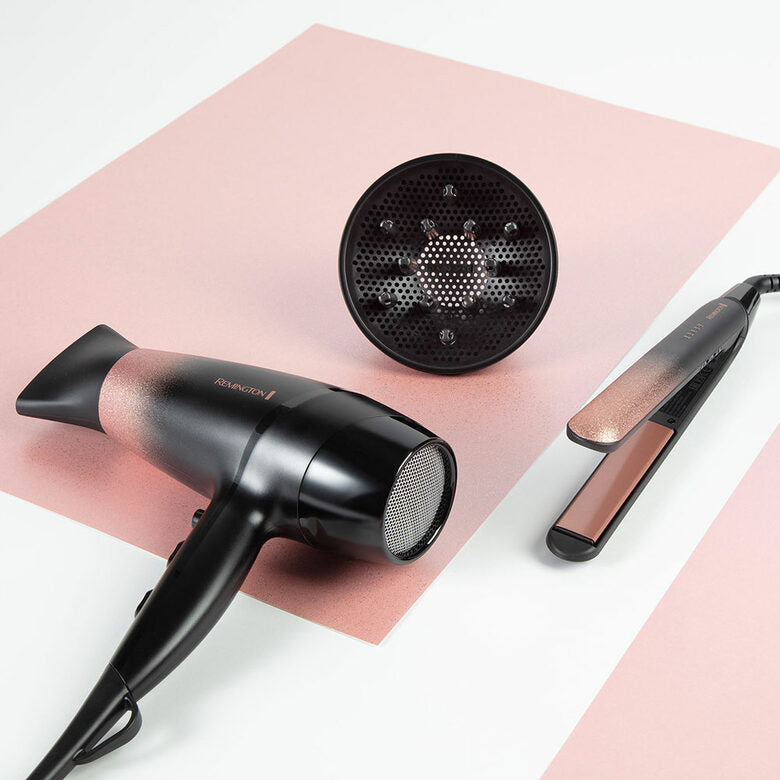 Remington Rose Shimmer asciuga capelli 2200 W Nero, Rosa