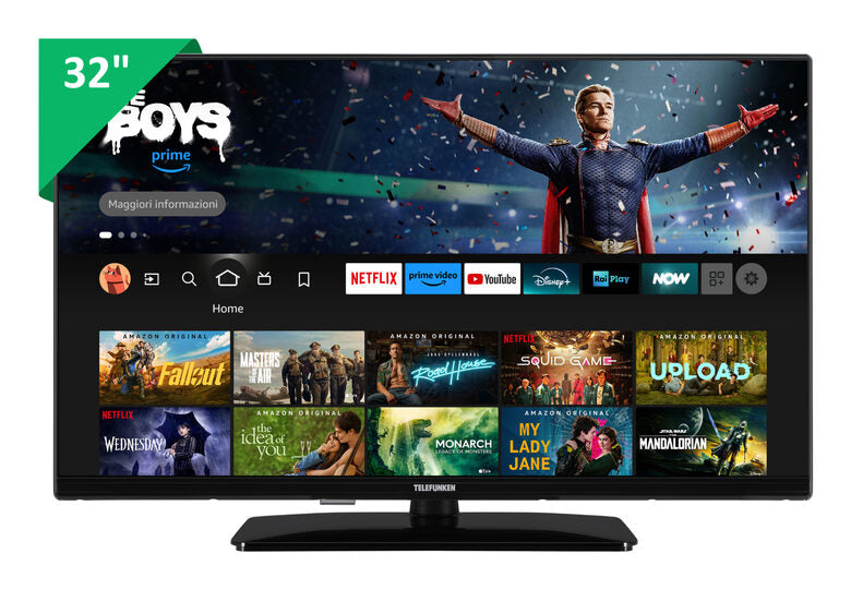 Telefunken TE32759B50V4D TV 81,3 cm (32") Wi-Fi Nero 250 cd/m²