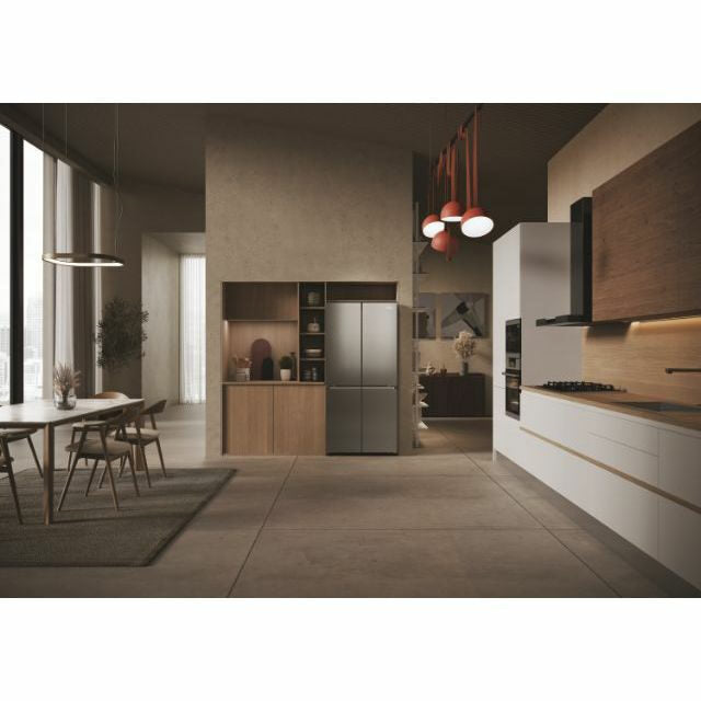 Haier HCR3818ENMM Cube 83 Serie 3 Frigorifero Side By Side Libera Installazione 467 L E Platino Stainless steel