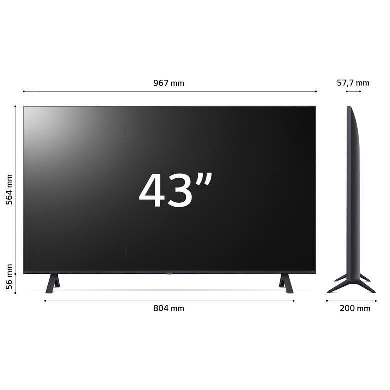 LG 43NANO82T6B Televisione Smart TV 43 Pollici Led 4K Nanocell Serie NANO82 3 HDMI