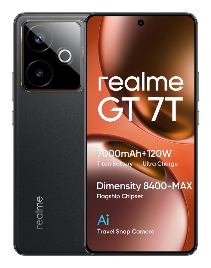 Realme GT 7T Smartphone 17,3 cm (6.8") Doppia SIM Android 15 5G USB tipo-C 12 GB 512 GB 7000 mAh Nero
