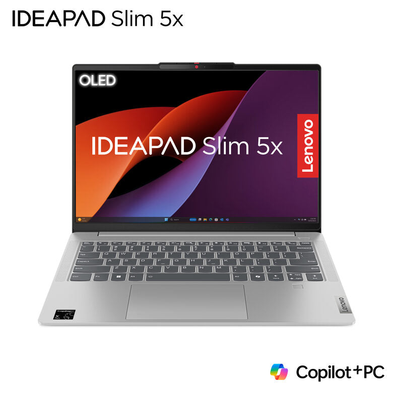 LENOVO IdeaPadSlim 5 Computer Portatile Copilot+ PC, 14 ", processore Qualcomm Snapdragon X Plus X1P-42-100, QUALCOMM ADRENO, 16 GB, 512 GB SSD, Grey