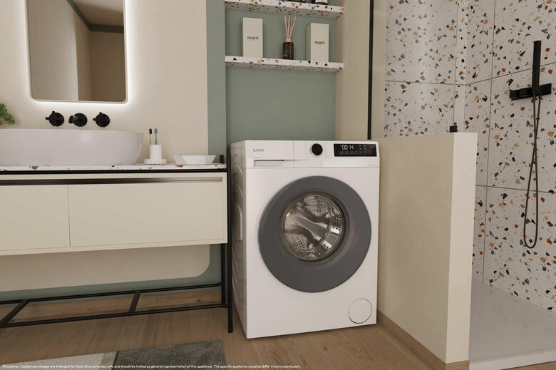 Candy GD 49G8-S Prowash 300 Lavatrice A Libera Installazione 9 Kg, 1400 Giri, Classe A, Inverter, Fresh Vapor, 8 Cicli Rapidi, Bianco