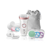 Braun Silk-épil 9 SkinSpa SensoSmart 9/970 40 pinzette Rose Gold, Bianco
