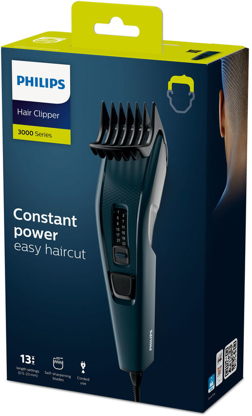 Philips HAIRCLIPPER Series 3000 Regolacapelli con lame in acciaio inossidabile
