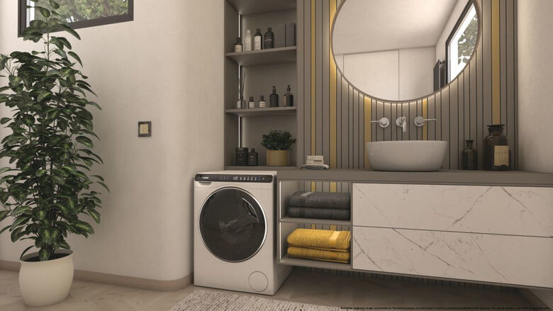 Haier HW50-BP12307-S lavatrice Caricamento frontale 5 kg 1200 Giri/min A Bianco