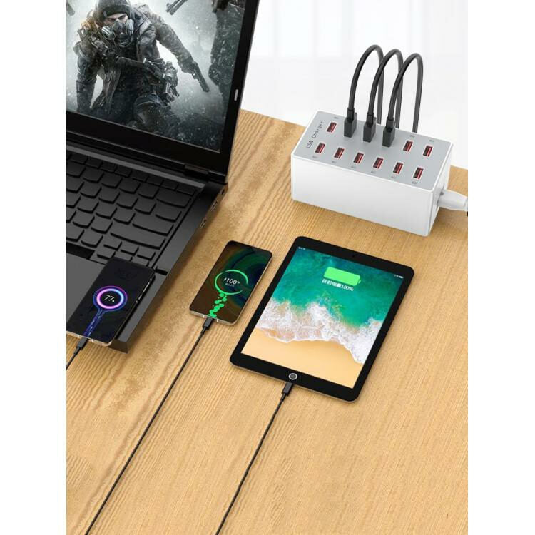 New Majestic 770532 WH Caricabatterie per dispositivi mobili Computer portatile, Smartphone, Tablet Bianco USB Interno