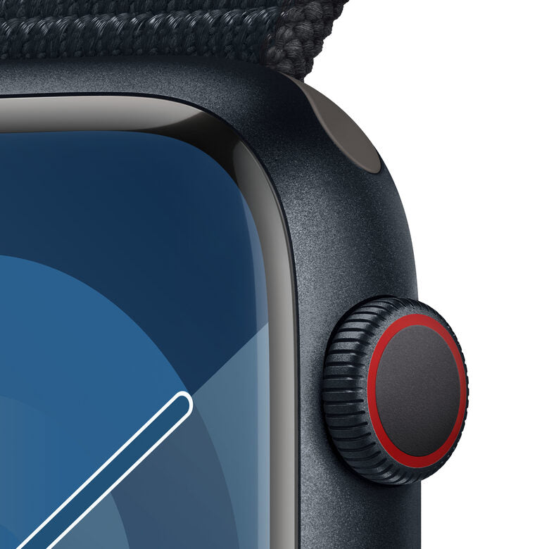 Apple Watch Series 9 GPS + Cellular Cassa 45mm in Alluminio Mezzanotte con Cinturino Sport Loop Mezzanotte