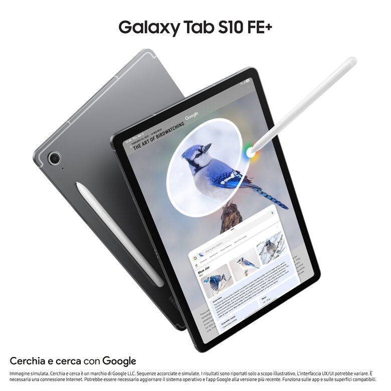 Samsung Galaxy Tab S10 FE+, Android Tablet, Display 13.1"LCD, Wifi, RAM 8GB, 128GB, 10.090 mAh, S Pen, Android 15, IP68, Gray