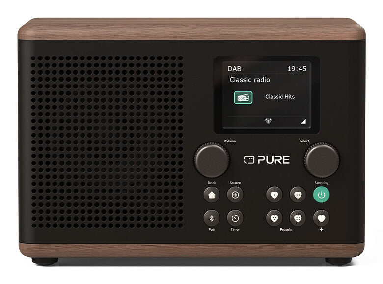 Pure Radio Classic H4 Black/Walnut DAB