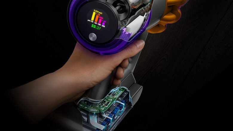 Dyson V15s Detect Submarine Aspirapolvere a bastone 2 in 1 Batteria Secco e bagnato Senza sacchetto 0,77 L Nichel, Giallo