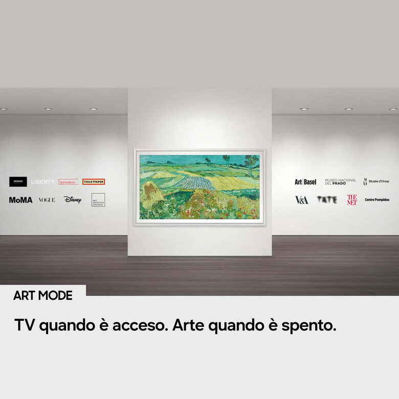 Samsung The Frame Pro AI TV 65" QE65LS03HWUXZT 4K, Processore NQ4 AI Gen3, 4K AI Upscaling, Art Mode, Glare Free, Neo Quantum HDR, Dolby Atmos & OTS, Modern Frame Design, Vision AI Smart TV,