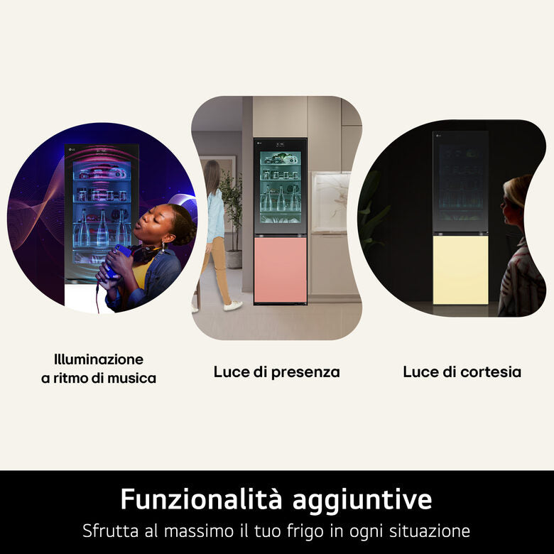 LG MoodUP GBG719MDNN Frigo combinato InstaView, Classe D, 352L , Colore personalizzabile