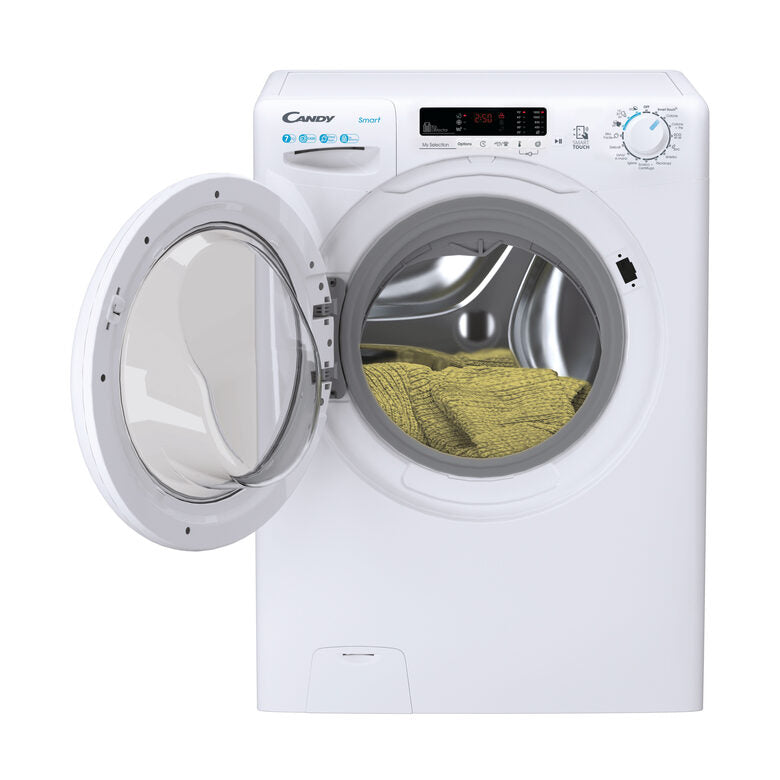Candy CSS4372DW4/1-11 Lavatrice Smart A Libera Installazione 7 Kg, 1300 Giri, My Statistics, Smart Check-up, Classe B, Bianco