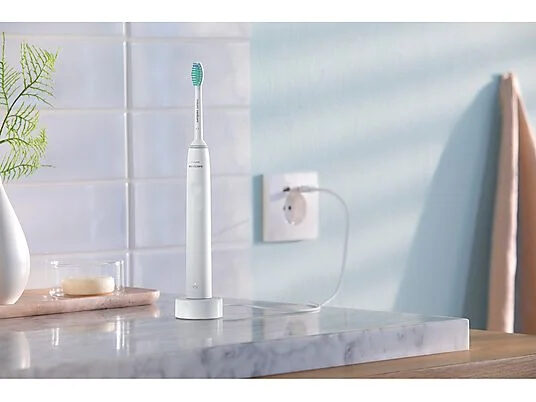 Philips 3100 series Sonicare Spazzolino Elettrico Sonico Bianco, con custodia da viaggio HX3673/13