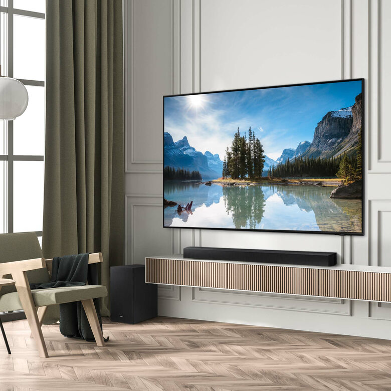 Samsung Soundbar HW-B650D/ZF Serie B, 4 Speaker, Wireless Dolby 5.1ch, Audio a 3.1 Canali, Surround sound expansion, Compatibile con Alexa e Google Assistant, Black