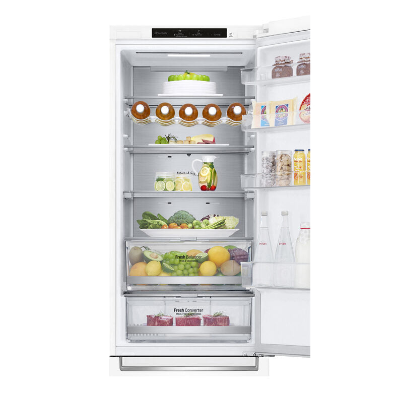 LG GBB72SWVGN Frigorifero combinato, Classe D, 384L, Wine Rack, No frost, Bianco