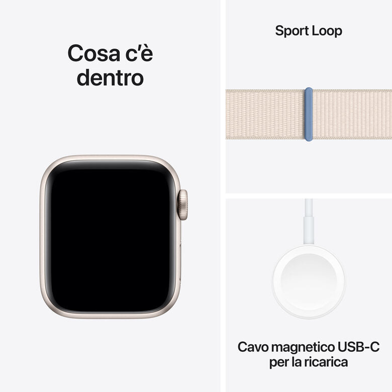 Apple Watch SE GPS + Cellular Cassa 40mm in Alluminio Galassia con Cinturino Sport Loop Galassia