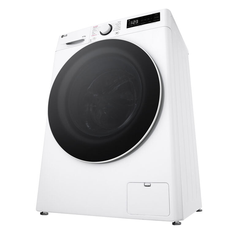 LG D2R5S09TSWW Serie R5 Lavasciuga Slim A Libera Installazione 9/5 Kg, 1200 Giri,  AI Dd, AI Wash, TurboWash 360, Vapore, Allergy Care, Classe E, Bianco