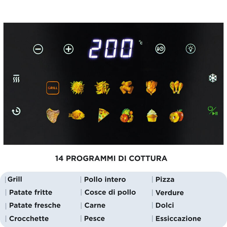 Ariete Air Fryer 10L Digital 4642/1 Friggitrice ad Aria 2100 W 10 L Nero