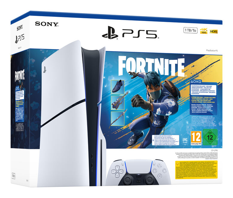 Sony PlayStation 5 - Fortnite Flowering Chaos Bundle 1 TB Wi-Fi Nero, Bianco