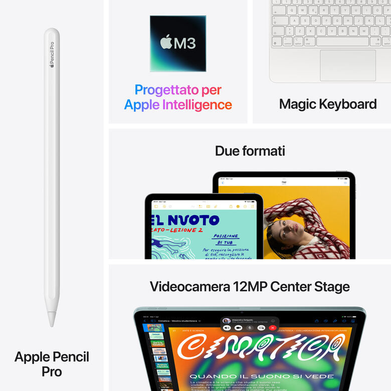 Apple iPad Air 13'' Wi-Fi + Cellular 128GB Blu