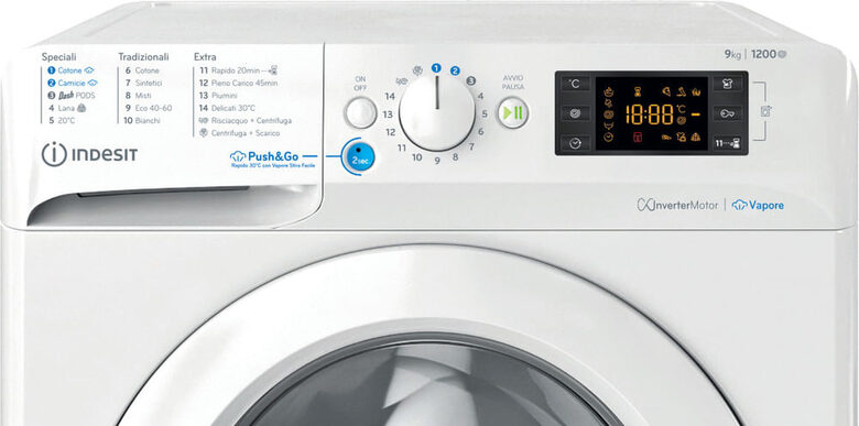 Indesit BWE 91296X WV IT Lavatrice A Libera Installazione 9 Kg, 1200 Giri, Classe A, Bianco