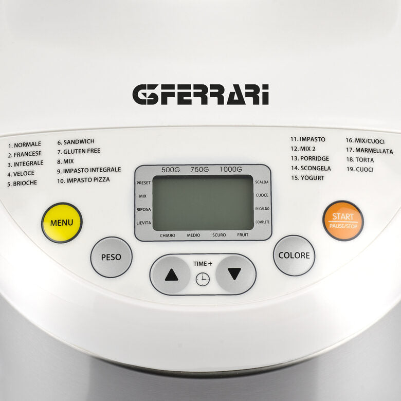 G3 Ferrari G10078 macchina per il pane 550 W Acciaio inossidabile, Bianco