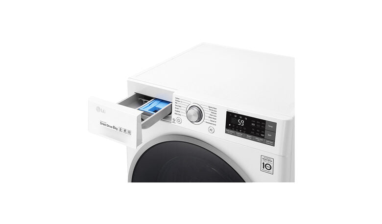LG F4J7TY2W lavatrice Caricamento frontale 8 kg 1400 Giri/min Bianco