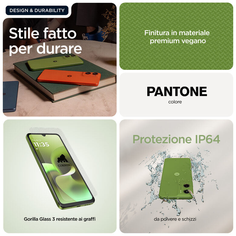 Motorola moto g06 17,5 cm (6.88") Doppia SIM Android 15 4G USB tipo-C 8 GB 256 GB 5200 mAh Verde