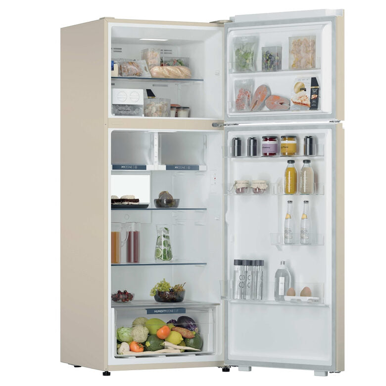 Haier HPR5718DNPC Frigorifero Combinato A Libera Installazione, Total No Frost, Classe D, Crema