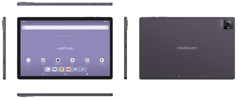 Mediacom SmartPad 4 4G Spreadtrum LTE-FDD 128 GB 26,7 cm (10.5") 6 GB Android 13 Grigio