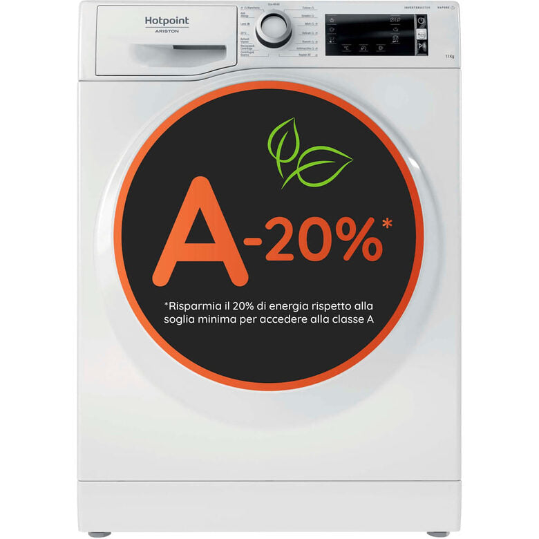 Hotpoint Ariston NBT1148WSAIT Lavatrice A Libera Installazione 11 Kg, 1400 Giri, Antimacchia, Classe A, Bianco