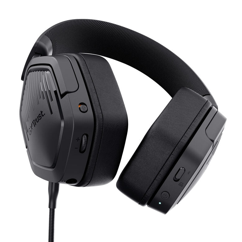 Trust GXT 493 Carus Auricolare Con cavo e senza cavo A Padiglione, Casco Gaming USB Type-C / USB Type-A Bluetooth Nero