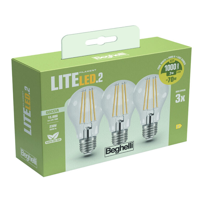 Beghelli 58121 lampada LED 7 W E27 D