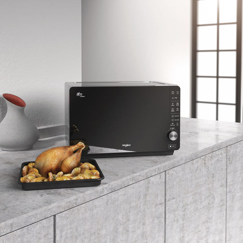 Whirlpool MWF 427 SL Superficie piana Microonde combinato 25 L 800 W Nero, Argento
