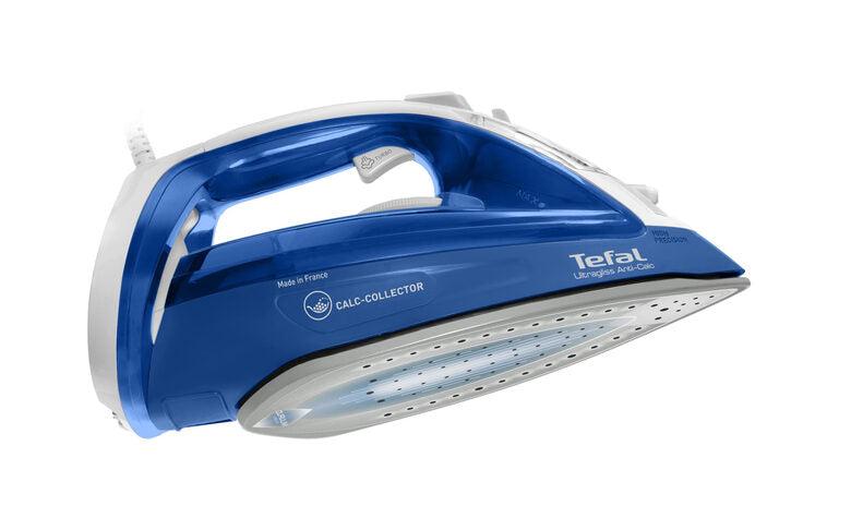 Tefal UltraGliss FV4964 ferro da stiro Ferro a vapore Durilium 2500 W Blu, Bianco