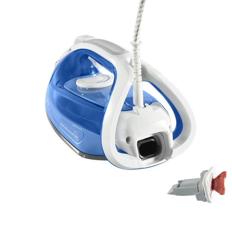 Tefal UltraGliss FV4964 ferro da stiro Ferro a vapore Durilium 2500 W Blu, Bianco