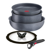 Lagostina Ingenio Mineralis , Set padelle, Antiaderente, Manico rimovibile, Induzione e gas, 5 pz.