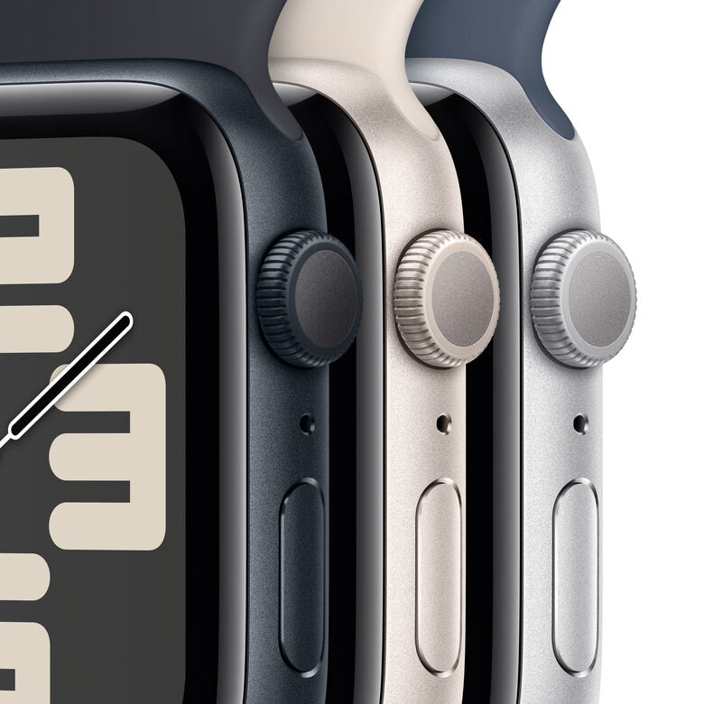 Apple Watch SE GPS Cassa 44mm in Alluminio Argento con Cinturino Sport Blu Tempesta - S/M