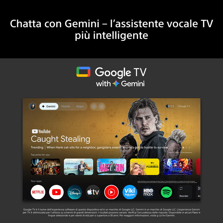 Sony K-83A65 2,11 m (83") 4K Ultra HD Smart TV Wi-Fi Nero