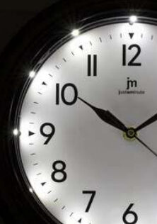 Lowell Justaminute 00884 orologio da parete e da tavolo Orologio al quarzo Rotondo Nero, Bianco