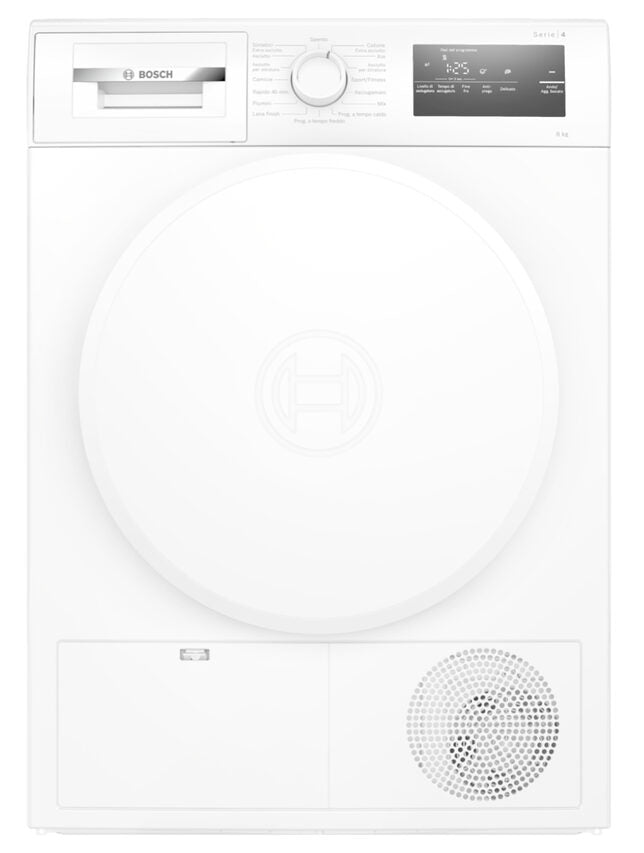 Bosch WTH83208II Serie 4 Asciugatrice A Libera Installazione 8 Kg, Pompa Di Calore, AutoDry, Classe E, Bianco