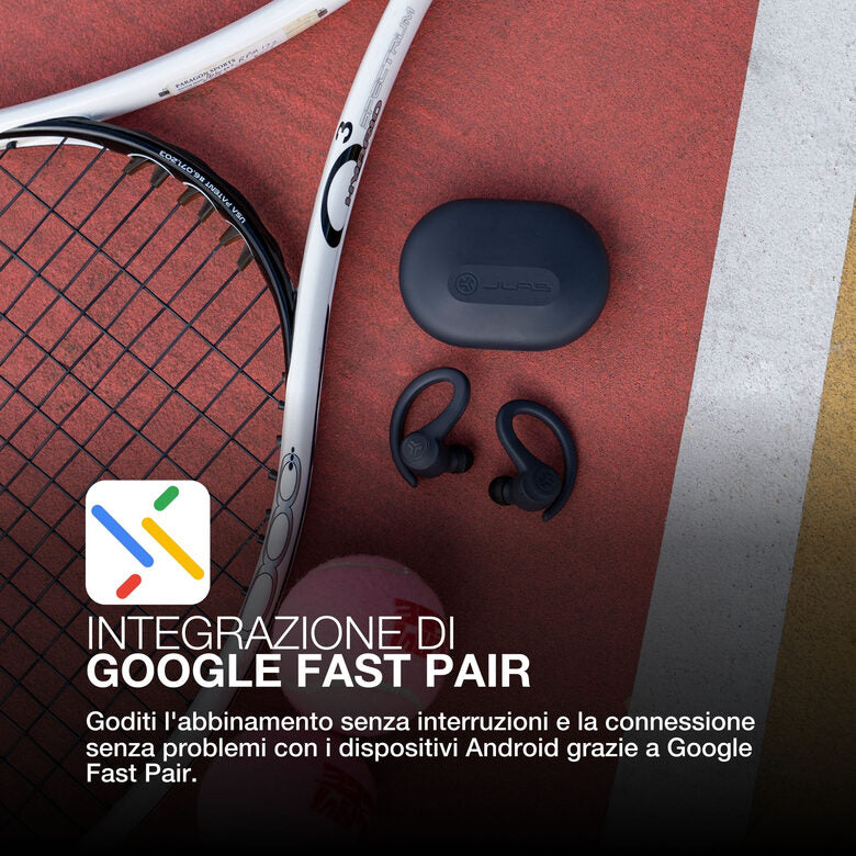 JLab Go Air Sport True Wireless Auricolare True Wireless Stereo (TWS) A clip Bluetooth Grafite