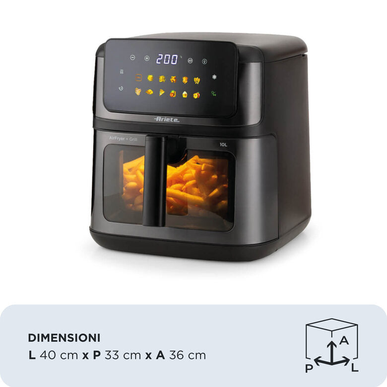 Ariete Air Fryer 10L Digital 4642/1 Friggitrice ad Aria 2100 W 10 L Nero