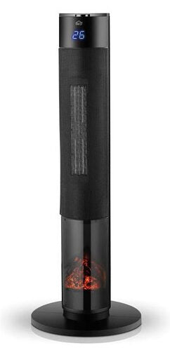 DCG Eltronic Termoventilatore Stufa elettrica Torre verticale 2000W Nero PTC2010